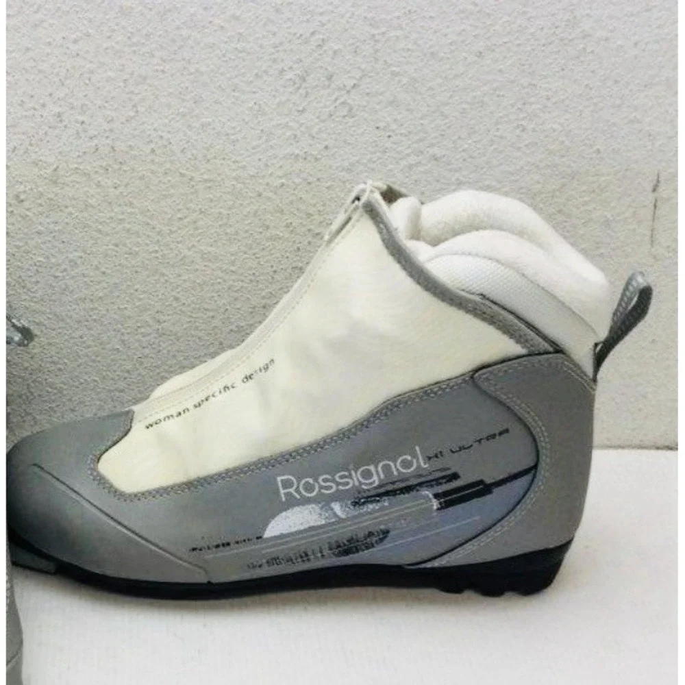 Rossignol X-1 Tour‎ Men's Nordic Ski Boots Size W9 Black And White Lace And Zip